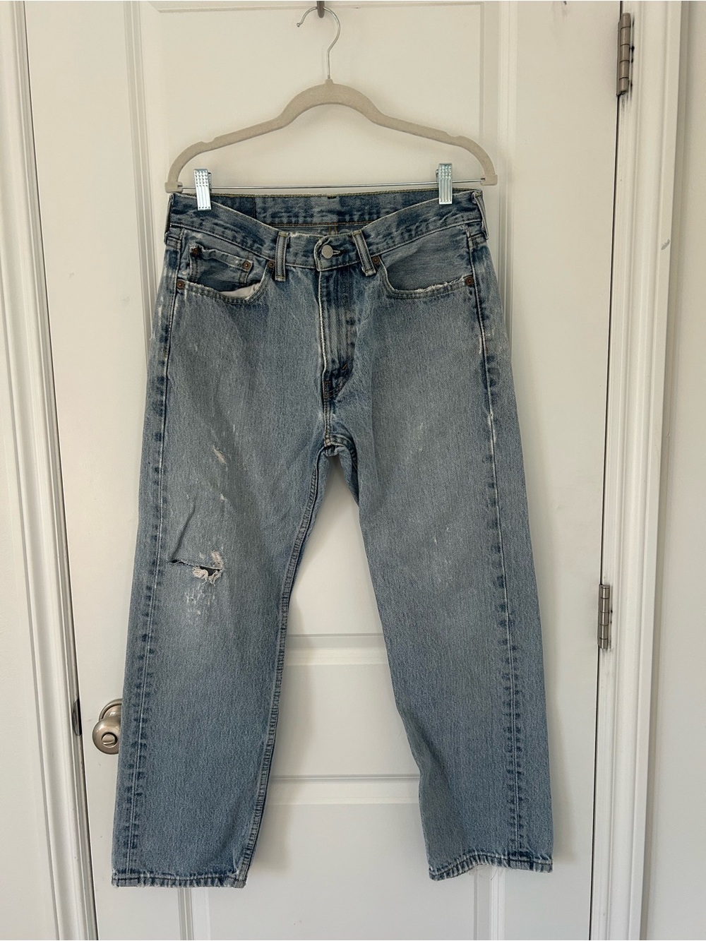 Levi's Men's Faded Blue Slim Straight Jeans